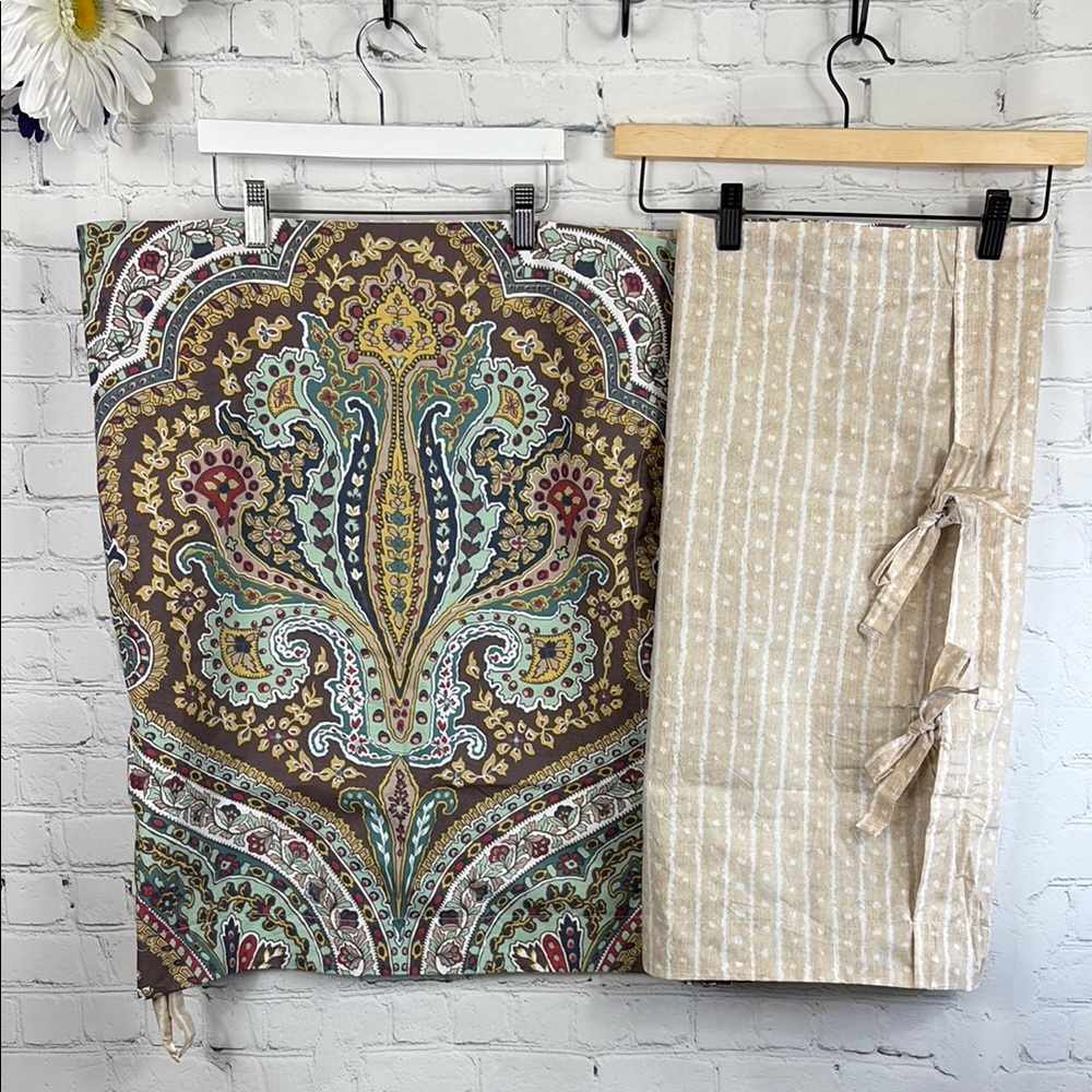 NINA CAMPBELL HOME Set of 2 Paisley Cotton Pillow Shams 24x39